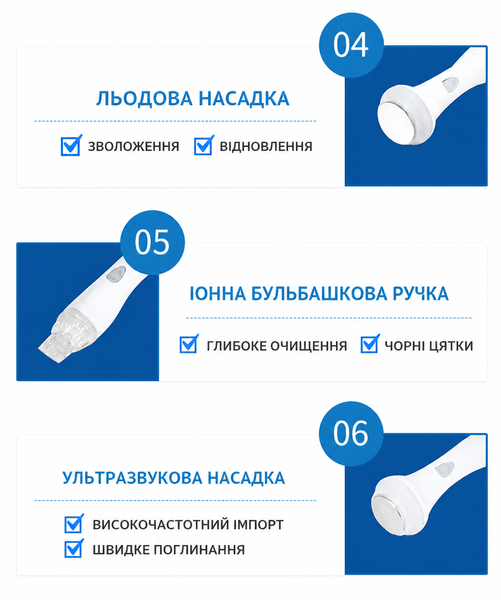 Багатофункціональний апарат ZHBL Plus 6-в-1 для догляду за шкірою обличчя ZHBL Plus фото